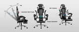 GTPLAYER Office Chair Gaming chair Massage Gaming armchair Ergonomic Gamer chair Footrest, Head Support Massage Lin Pillow, MisteryBox