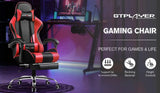 GTPLAYER Office Chair Gaming chair Massage Gaming armchair Ergonomic Gamer chair Footrest, Head Support Massage Lin Pillow, MisteryBox