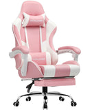 GTPLAYER Office Chair Gaming chair Massage Gaming armchair Ergonomic Gamer chair Footrest, Head Support Massage Lin Pillow, MisteryBox