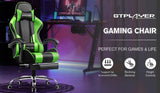GTPLAYER Office Chair Gaming chair Massage Gaming armchair Ergonomic Gamer chair Footrest, Head Support Massage Lin Pillow, MisteryBox