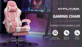 GTPLAYER Office Chair Gaming chair Massage Gaming armchair Ergonomic Gamer chair Footrest, Head Support Massage Lin Pillow, MisteryBox