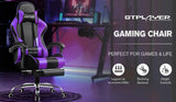 GTPLAYER Office Chair Gaming chair Massage Gaming armchair Ergonomic Gamer chair Footrest, Head Support Massage Lin Pillow, MisteryBox