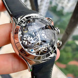 Reef Tiger/RT Men Sport Watch Automatic Skeleton Watch Steel Waterproof Tourbillon Watch with Date Day reloj hombre RGA703 - MisteryBox