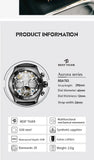 Reef Tiger/RT Men Sport Watch Automatic Skeleton Watch Steel Waterproof Tourbillon Watch with Date Day reloj hombre RGA703 - MisteryBox