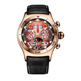 Reef Tiger/RT Men Sport Watch Automatic Skeleton Watch Steel Waterproof Tourbillon Watch with Date Day reloj hombre RGA703 - MisteryBox