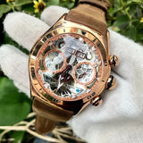 Reef Tiger/RT Men Sport Watch Automatic Skeleton Watch Steel Waterproof Tourbillon Watch with Date Day reloj hombre RGA703 - MisteryBox