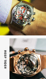 Reef Tiger/RT Men Sport Watch Automatic Skeleton Watch Steel Waterproof Tourbillon Watch with Date Day reloj hombre RGA703 - MisteryBox