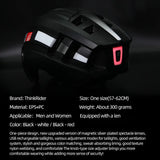 ThinkRider Road MTB Bicycle Helmet LED Light With Magnetic Goggles and Taillight 58-62cm for Men Women Safe Riding Equipment - MisteryBox