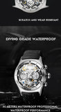 Reef Tiger/RT Men Sport Watch Automatic Skeleton Watch Steel Waterproof Tourbillon Watch with Date Day reloj hombre RGA703 - MisteryBox