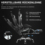 GTPLAYER Office Chair Gaming chair Massage Gaming armchair Ergonomic Gamer chair Footrest, Head Support Massage Lin Pillow, MisteryBox