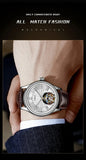 AESOP Real Tourbillon Mechanical Watch For Men Skeleton Tourbillon Movement Watches Mens  Sapphire Mirror Fashion Waterproof  A - MisteryBox
