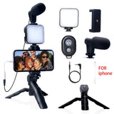 Smartphone Vlogging Kit for iPhone Android with Tripod Mini Microphone Starter Vlog kit for TikTok Live Stream Video YouTube - MisteryBox