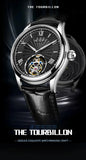 AESOP Real Tourbillon Mechanical Watch For Men Skeleton Tourbillon Movement Watches Mens  Sapphire Mirror Fashion Waterproof  A - MisteryBox