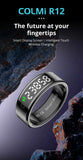 COLMI R12 Smart Ring with Display Screen and Touch, Health Manager, Wireless Charging, 5 ATM Waterproof For Men Women - MisteryBox