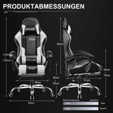 GTPLAYER Office Chair Gaming chair Massage Gaming armchair Ergonomic Gamer chair Footrest, Head Support Massage Lin Pillow, MisteryBox