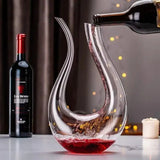 1500ML Handmade High Grade Big Decanter  Crystal Glass Wine Whisky Brandy Champagne Dispenser Glasses Bottle For Family Bar Gift - MisteryBox