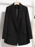 Women's Blazers Spring Autumn Suit Coat Beige Tie Up Jacket Slim Fit Stylish Top Outerwear Office Lady Blazer for Women Clothing - MisteryBox