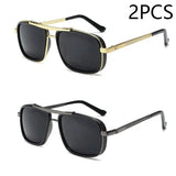 New Sunglasses Punk Sunglasses New Men's Square Uv400 Twin-beam Aviator Sunglasses MisteryBox