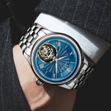 AESOP Real Tourbillon Mechanical Watch For Men Skeleton Tourbillon Movement Watches Mens  Sapphire Mirror Fashion Waterproof  A - MisteryBox