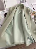 Women's Blazers Spring Autumn Suit Coat Beige Tie Up Jacket Slim Fit Stylish Top Outerwear Office Lady Blazer for Women Clothing - MisteryBox