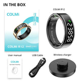 COLMI R12 Smart Ring with Display Screen and Touch, Health Manager, Wireless Charging, 5 ATM Waterproof For Men Women - MisteryBox