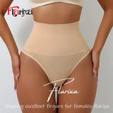 Flarixa Seamless Compression Thong Waist Cincher Body Shaper Panties Comfortable Control Briefs for Women High Waist Slimmer - MisteryBox