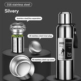 1000ML Stainless Steel Thermos Bottle Sport Thermal Water Bottle Keep Cold and Hot Insulated Cup Outdoor Campping Vacuum Flasks MisteryBox