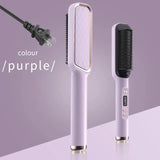 Electric Hot Comb Multifunctional Straight Hair Straightener Comb Negative Ion Anti-Scalding Styling Tool Straightening Brush - MisteryBox