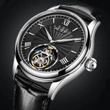 AESOP Real Tourbillon Mechanical Watch For Men Skeleton Tourbillon Movement Watches Mens  Sapphire Mirror Fashion Waterproof  A - MisteryBox