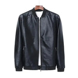 2024 Autumn New Men Black Biker PU Leather Coat Korean Fashion Men Pu Leather Jacket Trend Casual Fit Slim Baseball Clothes 8Xl - MisteryBox
