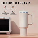 40oz Stainless Steel Water Bottle Car Coffee with Handle Lid Straw Mug Personalized Tumbler Vacuum Thermos Cup - MisteryBox