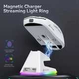 X6 Lightweight Wireless Gaming Mouse with 3 Mode Wired 2.4G BT5.2 Up to 26K DPI RGB Backlight Charging Base for Laptop Deskbtop MisteryBox
