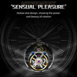 AESOP Real Tourbillon Mechanical Watch For Men Skeleton Tourbillon Movement Watches Mens  Sapphire Mirror Fashion Waterproof  A - MisteryBox