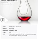 1500ML Handmade High Grade Big Decanter  Crystal Glass Wine Whisky Brandy Champagne Dispenser Glasses Bottle For Family Bar Gift - MisteryBox