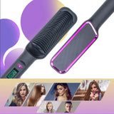 Electric Hot Comb Multifunctional Straight Hair Straightener Comb Negative Ion Anti-Scalding Styling Tool Straightening Brush - MisteryBox