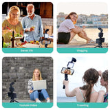 Smartphone Vlogging Kit for iPhone Android with Tripod Mini Microphone Starter Vlog kit for TikTok Live Stream Video YouTube - MisteryBox