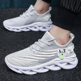 YRZL Men Sports Running Black Jogging Shoes Casual Sneakers Outdoor Breathable Mesh Women Light Shock-absorption Black Tennis - MisteryBox