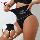 Flarixa Seamless Compression Thong Waist Cincher Body Shaper Panties Comfortable Control Briefs for Women High Waist Slimmer - MisteryBox