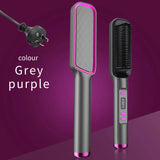 Electric Hot Comb Multifunctional Straight Hair Straightener Comb Negative Ion Anti-Scalding Styling Tool Straightening Brush - MisteryBox