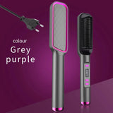 Electric Hot Comb Multifunctional Straight Hair Straightener Comb Negative Ion Anti-Scalding Styling Tool Straightening Brush - MisteryBox