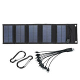 12W Foldable Solar Panel 5V USB Portable Battery Charger for Cell Phone Outdoor Waterproof Power Bank for Camping Accessories - MisteryBox