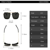 New Sunglasses Punk Sunglasses New Men's Square Uv400 Twin-beam Aviator Sunglasses MisteryBox