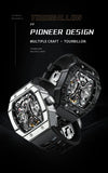 AESOP Richard Series Men's Tourbillon Mechanical Watch Manual Movement Carbon Fiber Waterproof Watch Valentine's Day Gift - MisteryBox