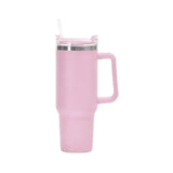 40oz Stainless Steel Water Bottle Car Coffee with Handle Lid Straw Mug Personalized Tumbler Vacuum Thermos Cup - MisteryBox