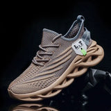 YRZL Men Sports Running Black Jogging Shoes Casual Sneakers Outdoor Breathable Mesh Women Light Shock-absorption Black Tennis - MisteryBox