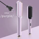 Electric Hot Comb Multifunctional Straight Hair Straightener Comb Negative Ion Anti-Scalding Styling Tool Straightening Brush - MisteryBox