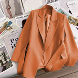 Women's Blazers Spring Autumn Suit Coat Beige Tie Up Jacket Slim Fit Stylish Top Outerwear Office Lady Blazer for Women Clothing - MisteryBox