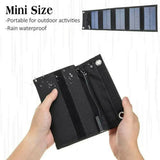 12W Foldable Solar Panel 5V USB Portable Battery Charger for Cell Phone Outdoor Waterproof Power Bank for Camping Accessories - MisteryBox