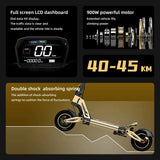 HONEYWHALE G2 Pro Electric Scooter 900W 54.6V 16Ah Battery 40km/h Max Speed 45km Range Disc Brake Double Shock Absorbing Spring - MisteryBox