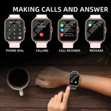1.83'' Waterproof Smart Watch with Message Answer Call Sleep Monitoring Sports Pedometer Information Alerts For iPhone Android - MisteryBox